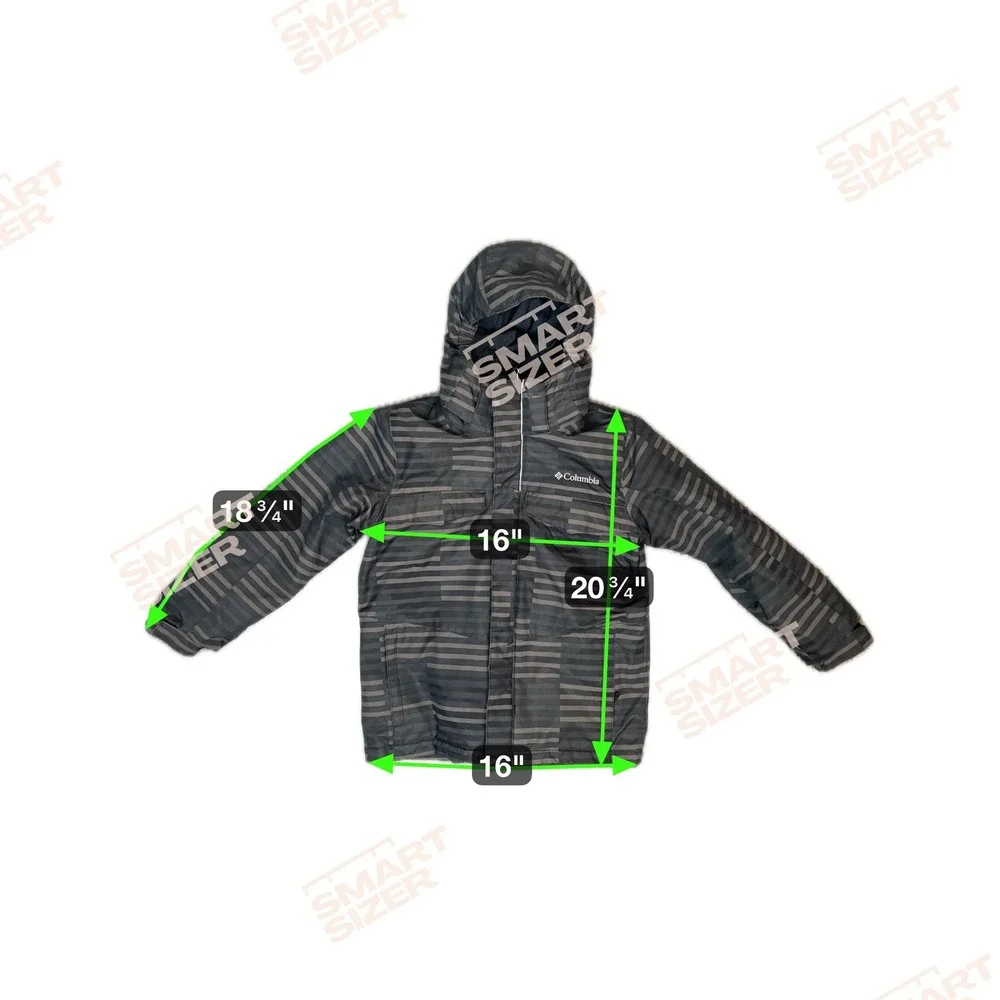 Columbia Interchange‎ Kids Snow Jacket Size XS 6 7 Black Stripe Outgrow System - Picture 3 of 11